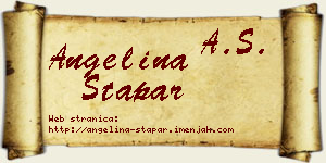 Angelina Stapar vizit kartica
